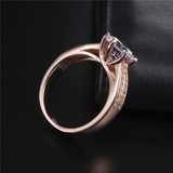2.5ct Round Cut Diamond Engagement Ring 14k Rose Gold Finish Accents Solitaire