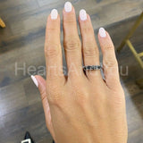 0.4ct Round Simulated Diamond Five Stone Engagement Ring 14k White Gold Plated