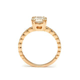 1.5ct Round Cut VVS1D Diamond Solitaire with Accents Ring 14k Yellow Gold Finish