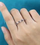 0.5ct Baguette Cut Simulated Sapphire Half Eternity Band 14k Yellow Gold Plated