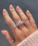 0.2ct Round Cut Moissanite Stacking Promise Engagement Ring 14k WhiteGold Plated