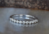 Half Eternity Women Wedding Ring Band 1ct Round Cut Diamond 14k WhiteGold Finish