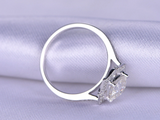 2ct Cushion Cut VVS1D Diamond Engagement Ring Vintage Halo 14k White Gold Finish