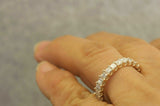5.5ct Princess Cut DVVS1 Diamond Full Eternity Wedding Band 14K Yellow Gold Over