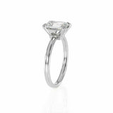 3Ct Emerald Cut Diamond Classic Engagement Solitaire Ring 14K White Gold Finish