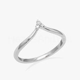 0.15ct Round Cut Moissanite Dainty Stacking Wedding Band 14K Yellow Gold Plated