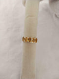 2.5ct Wedding Ring Band Oval Cut Yellow Citrine Five Stone 14k White Gold Finish