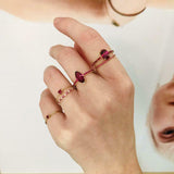 1.5ct Oval Cut Pink Ruby Engagement Ring Accent Solitaire 14k Yellow Gold Finish