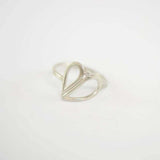 0.1ct Round Cut VVS1D Diamond Engagement Ring Petal Leaf 14k White Gold Finish