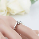 2ct Round Cut Diamond Engagement Ring Twist Swirl Solitaire 14k WhiteGold Finish