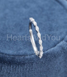 0.5ct Marquise Simulated Diamond Anniversary Wedding Band 14k White Gold Plated