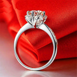 2.2ct Round Diamond Engagement Ring 14k White Gold Finish Halo Accent Solitaire