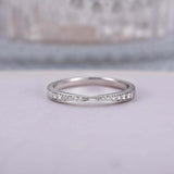 1ct Round Cut Diamond Wedding Band Half Eternity Channel Set 14k RoseGold Finish