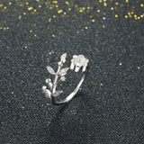 2ct Round Cut Diamond Engagement Ring 14k White Gold Finish Leaf Open Design