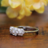 Flower Promise Engagement Ring 1ct Round Cut VVS1D Diamond 14k White Gold Finish
