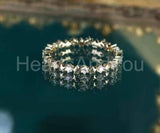 0.5ct Round Cut Moissanite Dainty Minimalist Wedding Band 14k Yellow Gold Plated