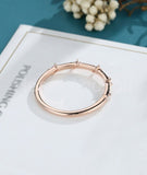 0.2ct Baguette Cut Simulated Diamond Minimalist Wedding Band 14k RoseGold Plated