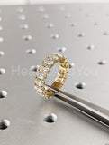 3ct Oval Cut Simulated Diamond Full Eternity Wedding Band 14k Yellow Gold Plated