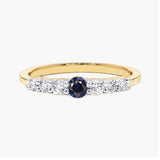 0.5ct Round Cut Simulated Sapphire Minimalist Wedding Band 14k YellowGold Plated