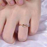 0.1ct Round Cut Green Emerald Engagement Ring Open Nail Bypass 14k RoseGold Over