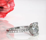 5Ct Oval Cut Diamond Stylish Engagement Solitaire Ring 14K White Gold Finish