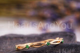 0.1ct Round Cut Simulated Emerald Minimalist Wedding Band 14k Yellow Gold Plated
