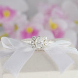 1.7ct Oval Cut Diamond Engagement Ring Floral Stylish Halo 14k White Gold Finish