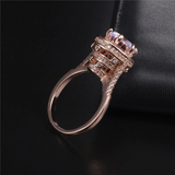1.6ct Round Cut VVS1D Diamond Engagement Ring 14k Rose Gold Finish Unique Design