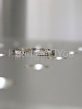 0.1ct Round Cut Moissanite Open Cuff Women Wedding Band 14k White Gold Plated