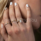 0.2ct Pear Simulated Diamond Solitaire Engagement Ring 14k Yellow Gold Plated