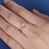 1.2ct Oval Cut Simulated Peach Morganite Split Shank Ring 14k Rose Gold Plated