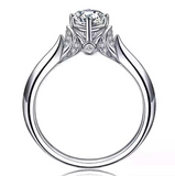 1.5Ct Round Cut Diamond Vintage Solitaire Engagement Ring 18K White Gold Finish