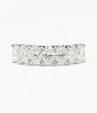 5Ct Oval Cut Diamond Seven Stone Elegant Engagement Ring 14K White Gold Finish