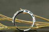 2.5ct Baguette Cut Diamond Cross Design Engagement Ring 14K White Gold Finish