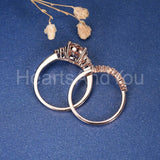 2.2ct Oval Cut Simulated Morganite Curved Band Bridal Set 14k Rose Gold Plated