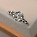 2ct Engagement Ring Oval Diamond Solitaire Butterfly Accent 14k White Gold Over