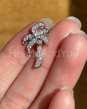 1ct Round Cut Moissanite Palm Tree Pendant 14k White Gold Plated NO CHAIN