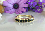 1.9ct Wedding Ring Band Round Cut Diamond Stackable Design 14k YellowGold Finish