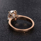 2ct Oval Cut VVS1D Diamond Engagement Ring Solitaire Women 14k Rose Gold Finish