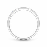 0.6ct Wedding Ring Band Round Cut Diamond Three Stone Line 14k White Gold Finish