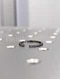 0.2ct Round Cut Moissanite Open Cuff Women Wedding Band 14k Black Gold Plated