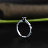 0.25ct Round Cut Diamond Engagement Ring 14k White Gold Finish Solitaire Women