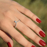 0.3ct Round Cut Diamond Crown Solitaire Engagement Ring 14k White Gold Finish