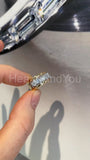 2.2ct Round Cut Moissanite Geometric Women Wedding Band 14k Yellow Gold Plated