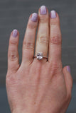 2.5ct Radiant Peach Morganite Diamond Accent Engagement Ring 18k Rose Gold Over