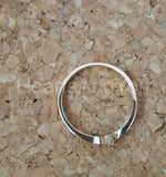 0.15ct Round Cut Moissanite Swirl Twist Engagement Ring 14k White Gold Plated