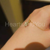 1ct Round Cut Moissanite Butterfly Statement Pendant Chain 14k YellowGold Plated