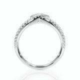 1.6ct Round Cut Diamond Engagement Ring Halo Solitaire 14k White Gold Finish