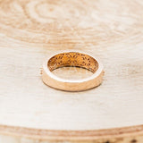 0.2ct Round Cut Moissanite Floral Design Women Wedding Band 14k Rose Gold Plated