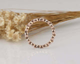 1ct Marquise Cut Diamond Wedding Band Single Prong Eternity 14k Rose Gold Finish